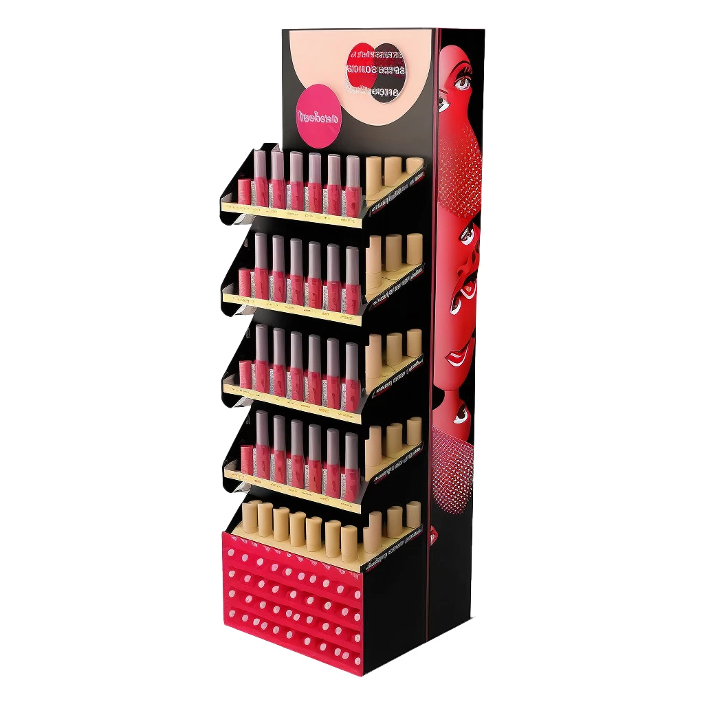 Low MOQ Customized Design High Quality Luxury Cardboard Lipstick Cosmetic Display Stand