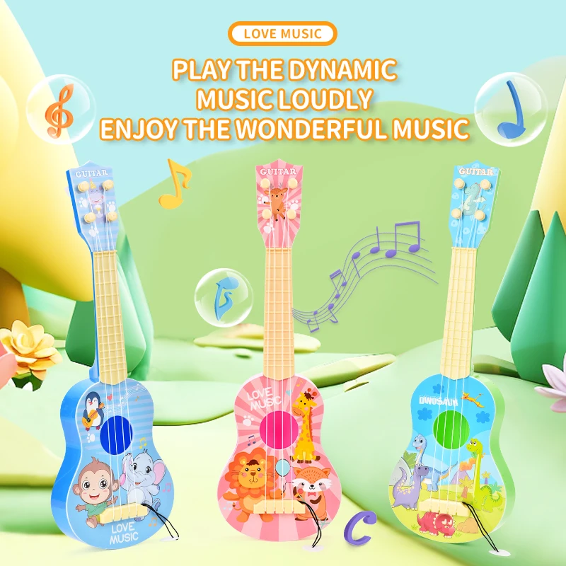 Four-string Guitar Instrument Toys Musical Instruments Early Learning Music Learning Toy Baby Music Toy