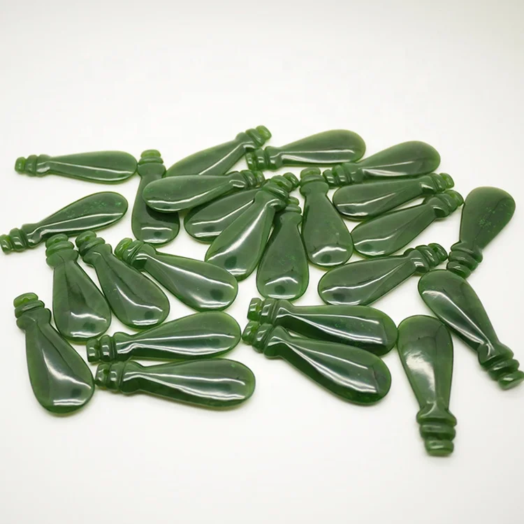 Professional manufacturer engraved jade jewelry jade stone green pendant handmade