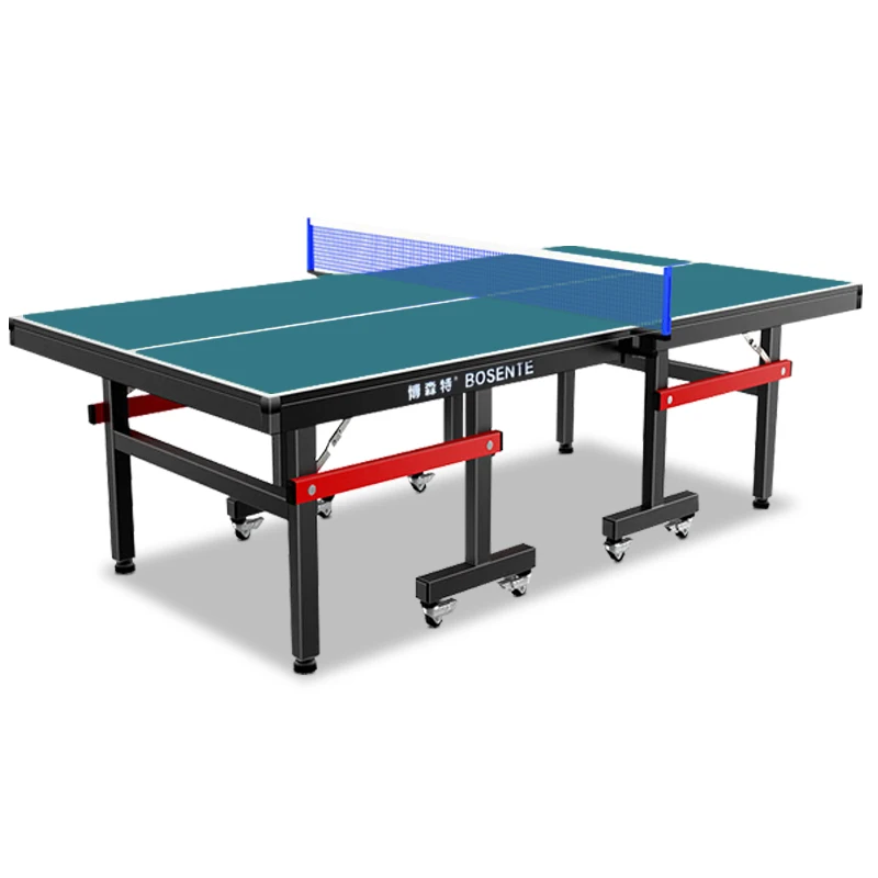 HDF standard size indoor professional training foldable table tennis table with wheels