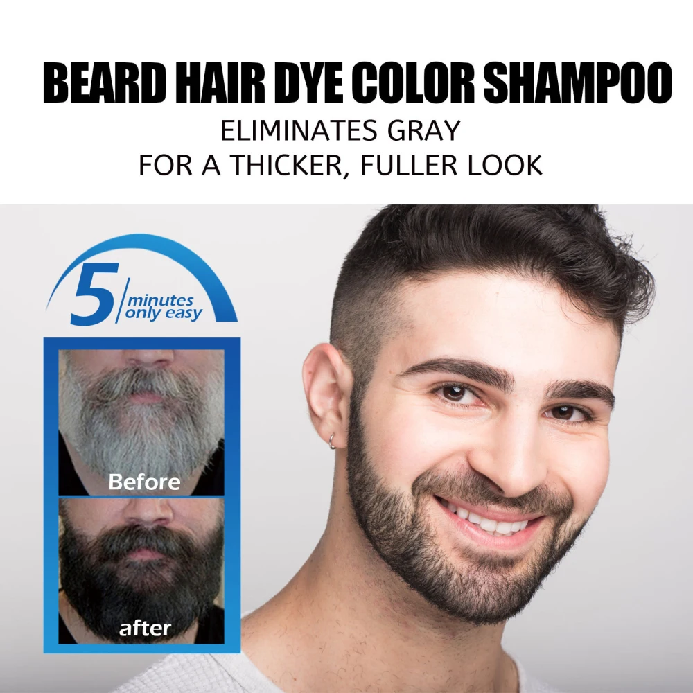 Beard Dye Black Hair Color Shampoo Fast Black Hair Shampoo Pewarna Rambut Hair Dye Colour Shampoo