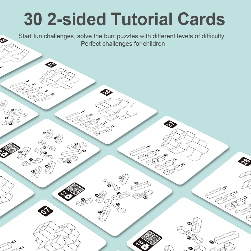 Lu Ban Lock Burr Puzzle DIY Educational Construction Toy Unisex Stress Relieve Playing Plastic Assembled Block