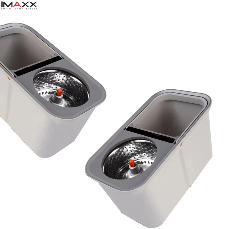 IMAXX Turbo Bucket 360 Household Cleaning Mops Magic Spin with Steel Pole and Plastic Mop Head Online TV-Seen Product