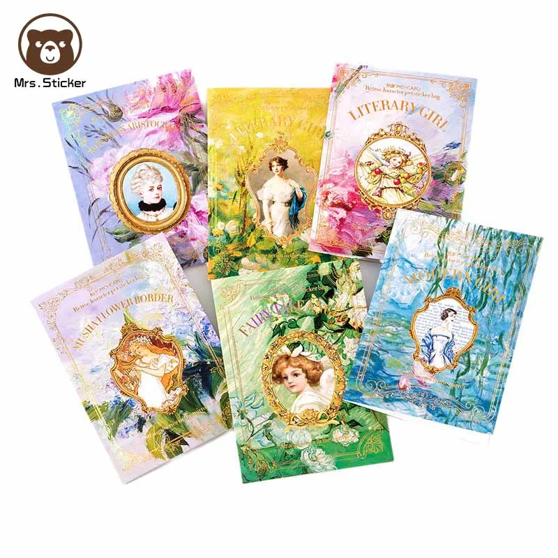 30pcs/pack Retro Personages Photo PET Stickers Decals Ephemera Vintage Planner Stickers DIY Handmade Decorative Scrapbooking