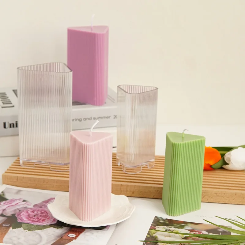 DIY  Candle Plastic Mould Transparent Candle Making Mould Aromatherapy Molds Acrylic Candle Mold