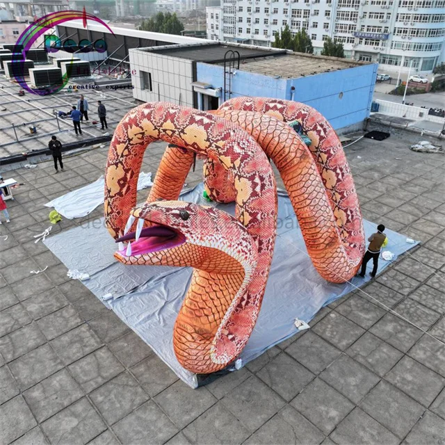 Giant Inflatable Snake Balloon Outdoor Advertising Inflatable Costume for Parties and Events Includes Blower