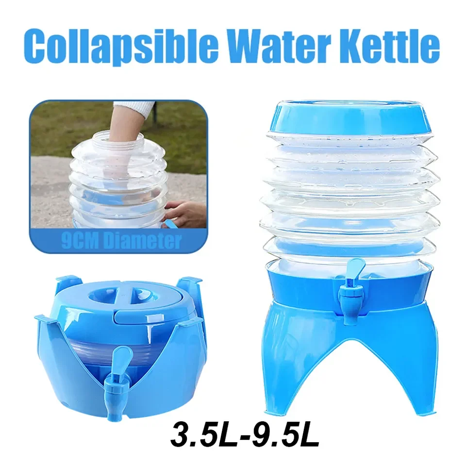 New product 3.5/7.5/7.5/9.5L portable PVC foldable large capacity water container Water dispenser with socket