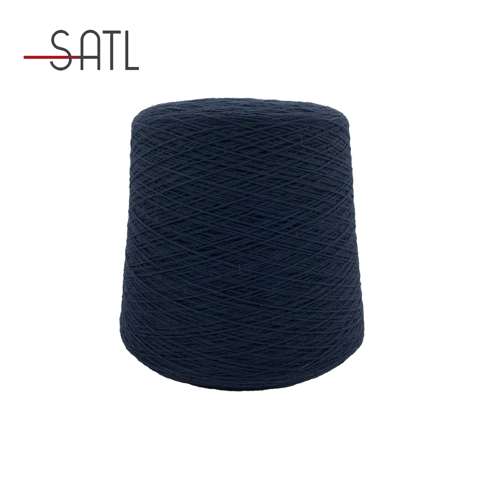 Oem Manufacturing 2/12nm 50% Organic Cotton 50% Recycled Merino Wool 64S Anti-Shrinking Soft Hand Feeling Knitting Yarn