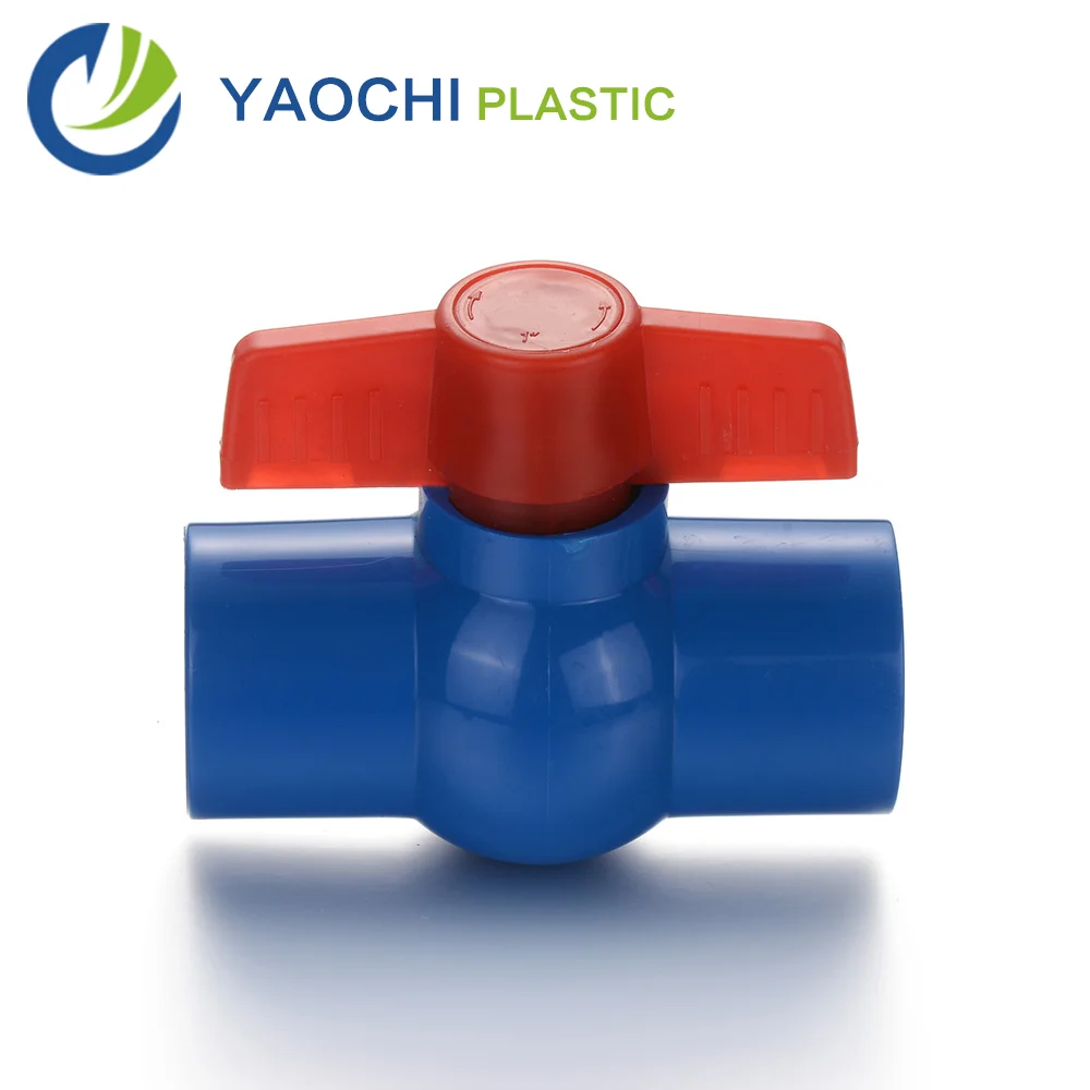 China Supplier Color customized PVC 3/4 inch upvc compact ball valves