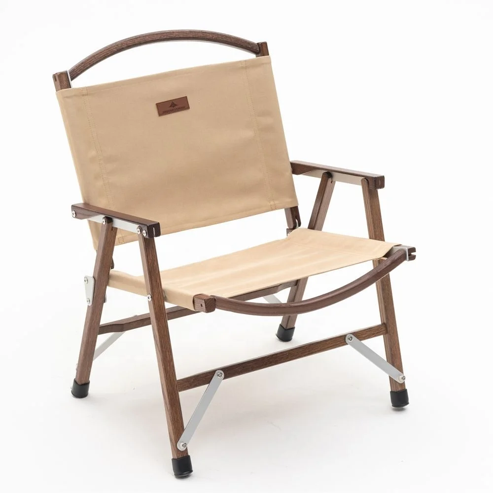 Outdoor camping kermit chair  wooden folding chair for beach relax fishing