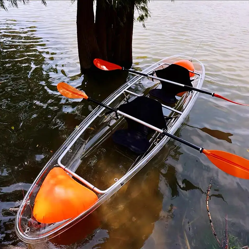 ULTTY Hot sell transparent boat completely canoe multiplayer kayak transparent boat