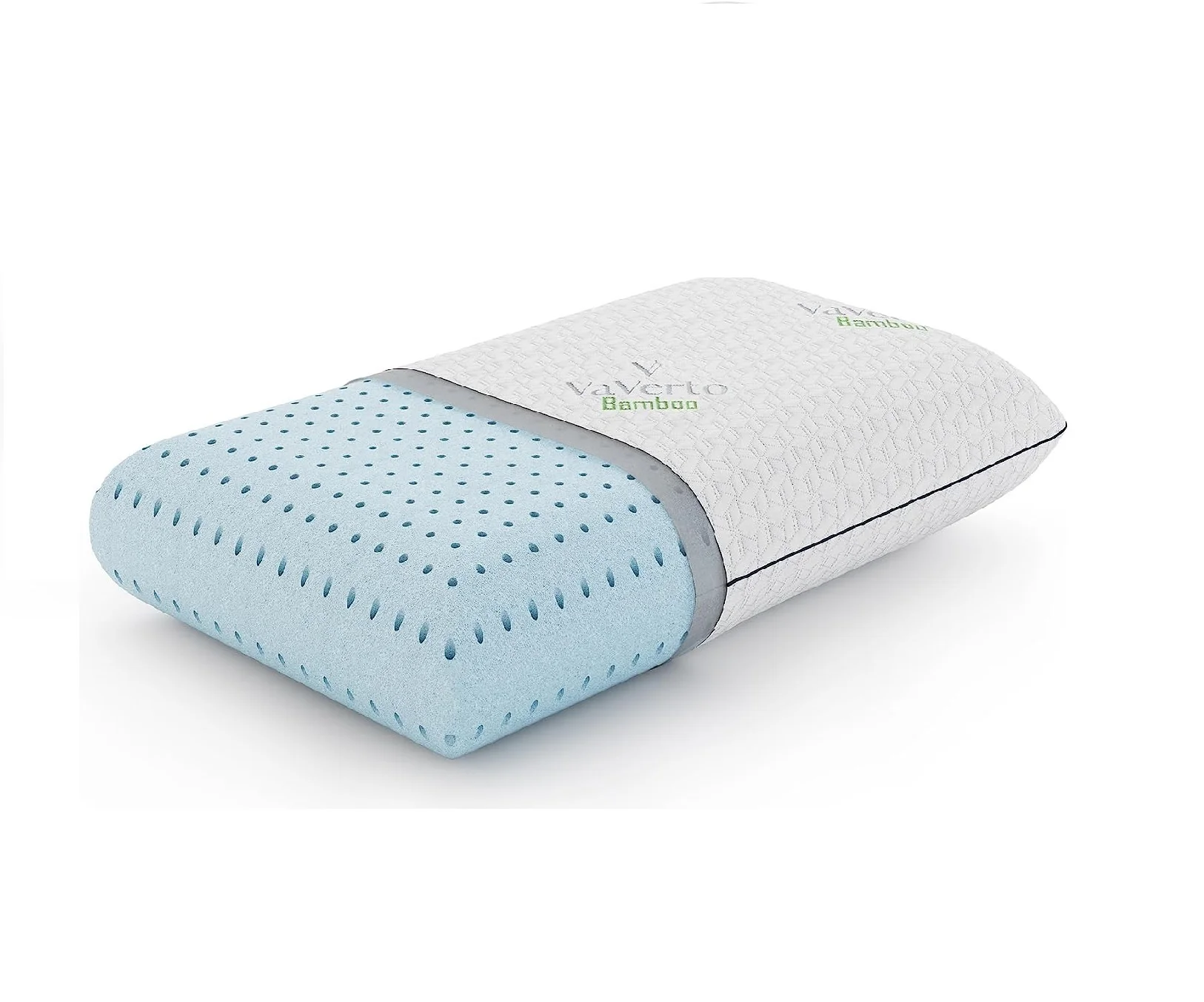 stand size orthepedic sleeping blue gel ventilated memory foam pillow