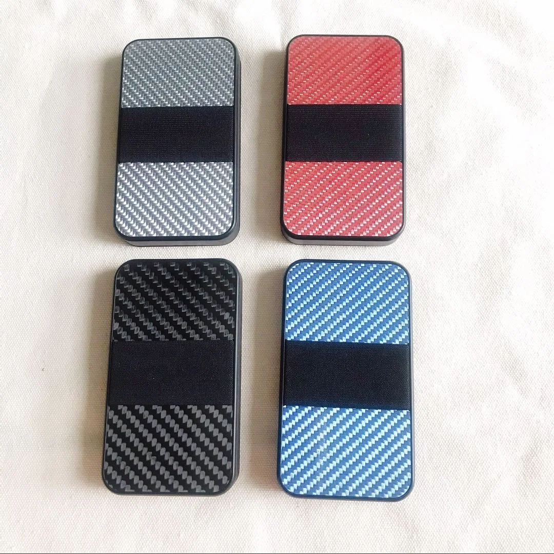 Fashion carbon fiber rfid name card holder men wallet