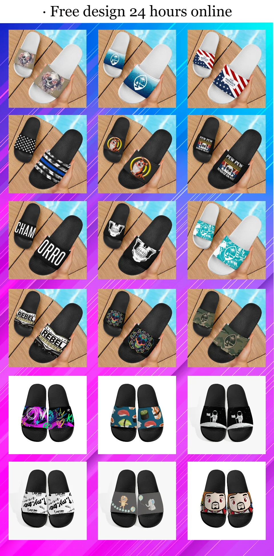 2023 New European American Style Summer Beach Plastic Slippers Women Fashion Pantoufles Pour Femmes Sandals Women Home Slippers