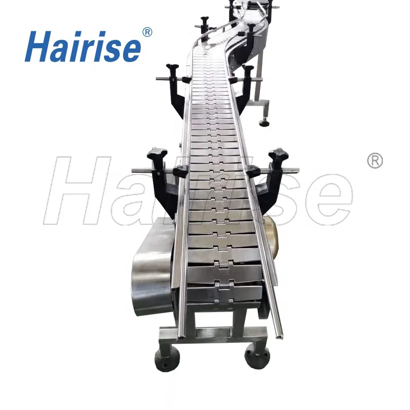 Hairise small stainless steel slat top conveyor chain for automatic conveyor system