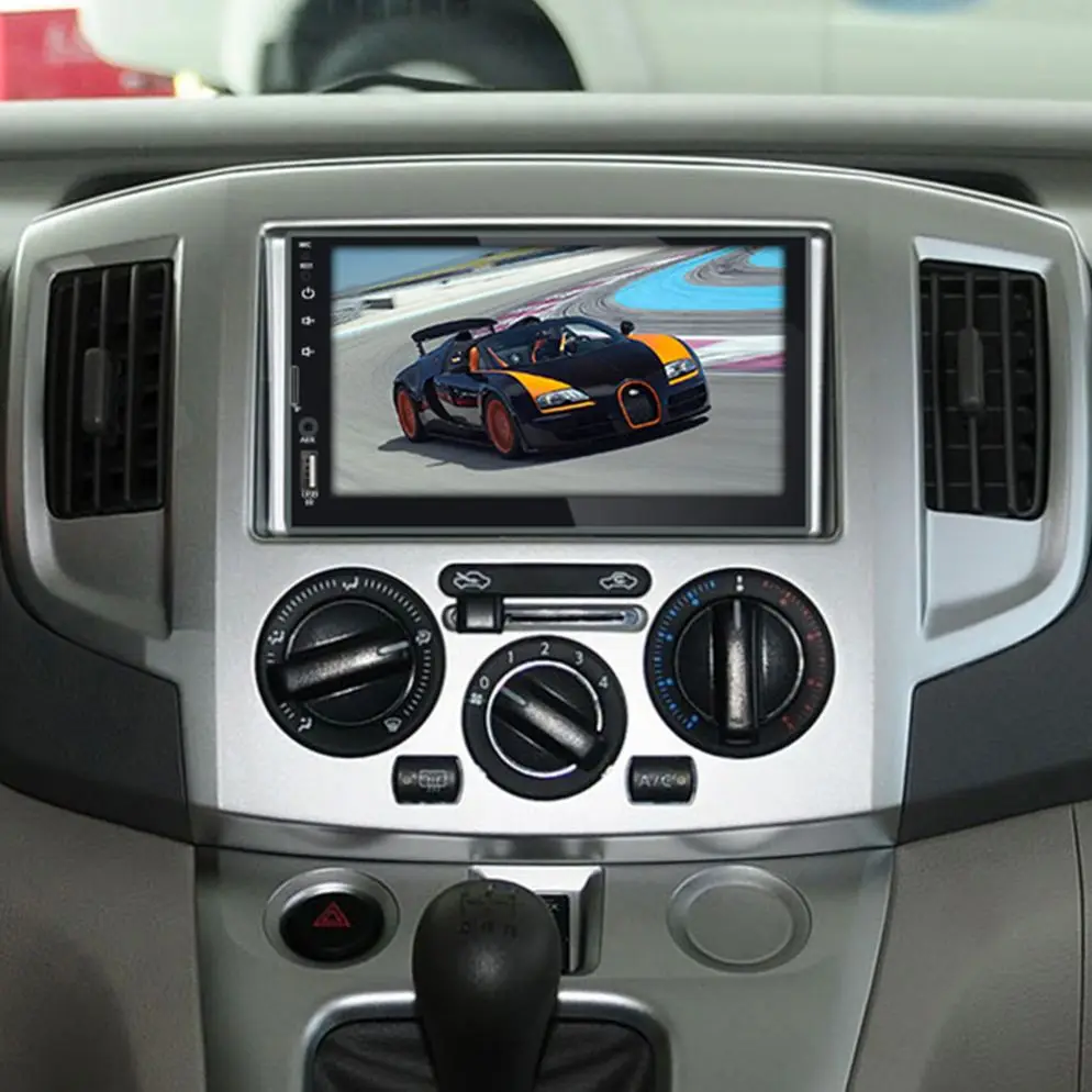 7 Inch Full Touch Screen Car Stereo 2 Din Video Autoradio FM Mirror Link iOS/Android-Audio MP5 Player Remote Control Amplifier