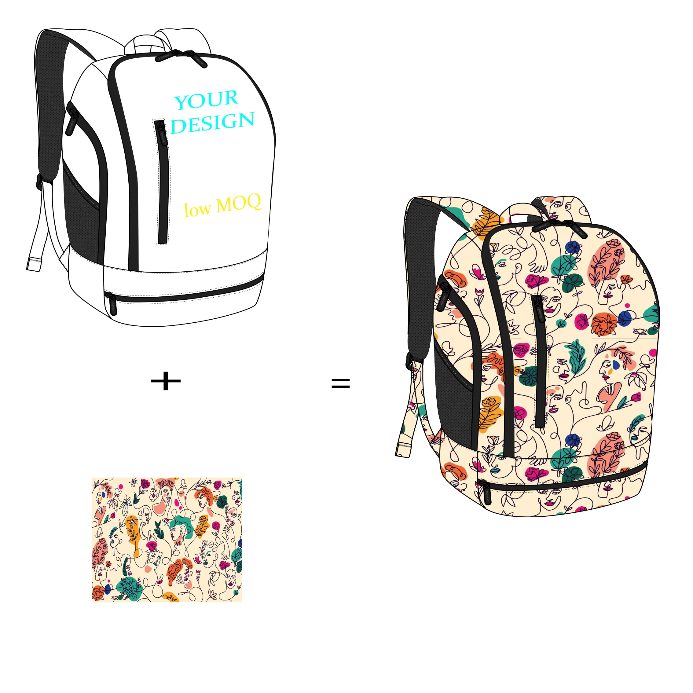 Customized Gym Basketball Team Backpack Fashion Style Casual Sports Bag with Feature Travel Backpack