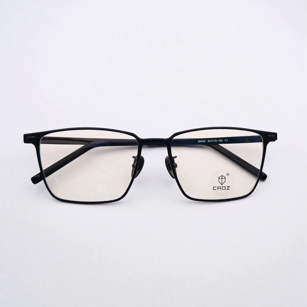 66003 Pure titanium plate frame Italian design square avant-garde business can be matched with myopia