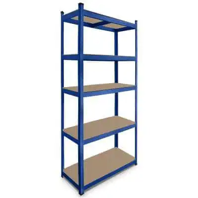 Storage rack 180 x 90 x 40 cm load 875 kg powder-coated blue boltless shelf