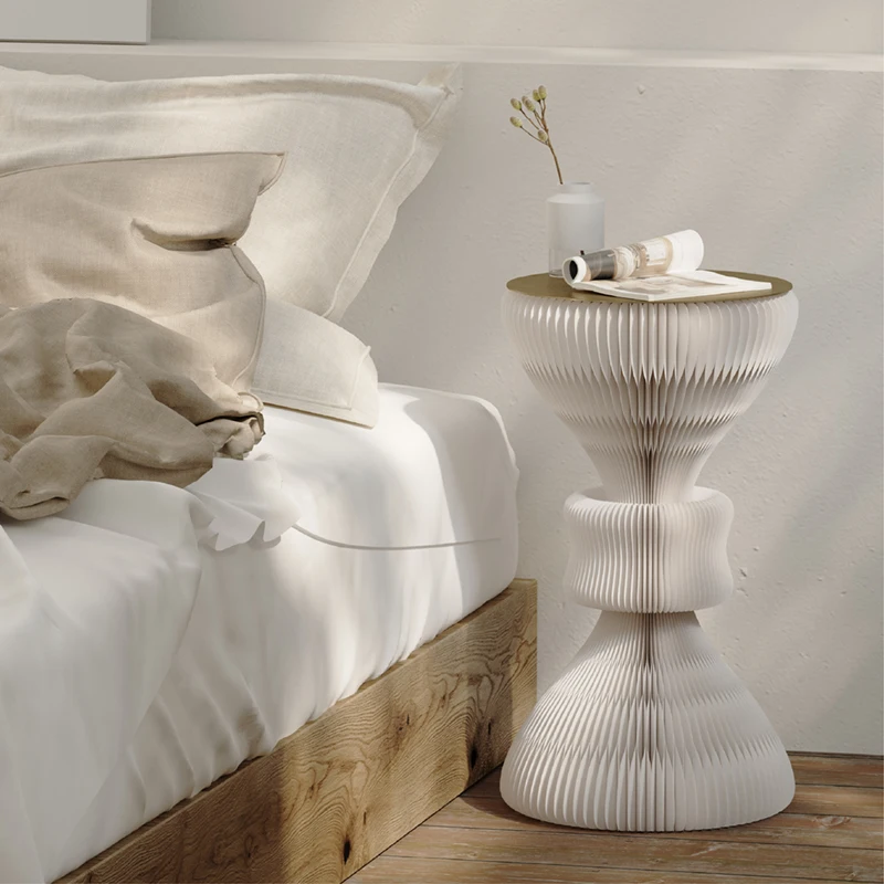 Living Room Furniture ECO Accordion Kraft Paper Folding Table  Honeycomb  Flexible Waltz Side Table