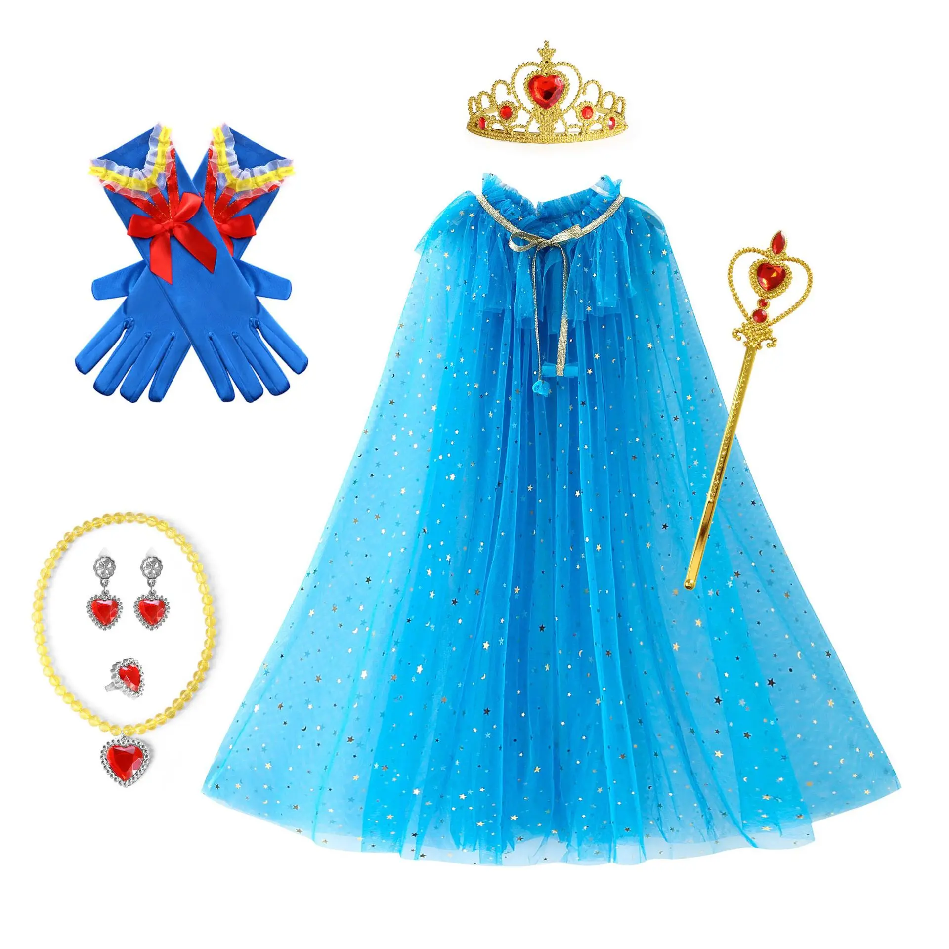 Fancy Kids Princess Cloak Queen Cape Halloween Costumes Cloak