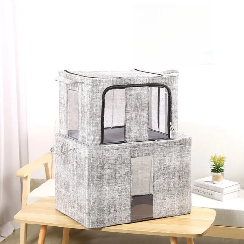 Folding dirty clothes round toy cotton rope fabric woven basket storage  organizer bag baskets