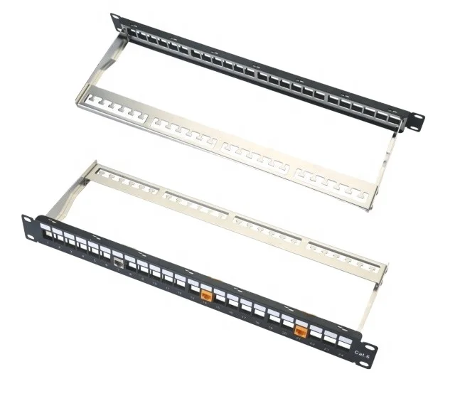OEM 24 PORTS PATCH PANEL CAT5E CAT6 CAT6A UTP NETWORK  RJ45  PATCH PANEL