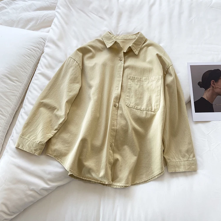 Summer Hot Sale Popular 100% Cotton Free Size Women Blouse Solid Breathable Casual Women Blouses