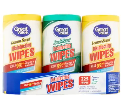 Hygiene Products Fresh Lemon Scented Nonwoven Disinfecting Cleaning Wipes