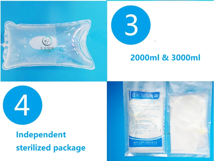 Disposable peritoneal dialysis drainage bag CAPD bag
