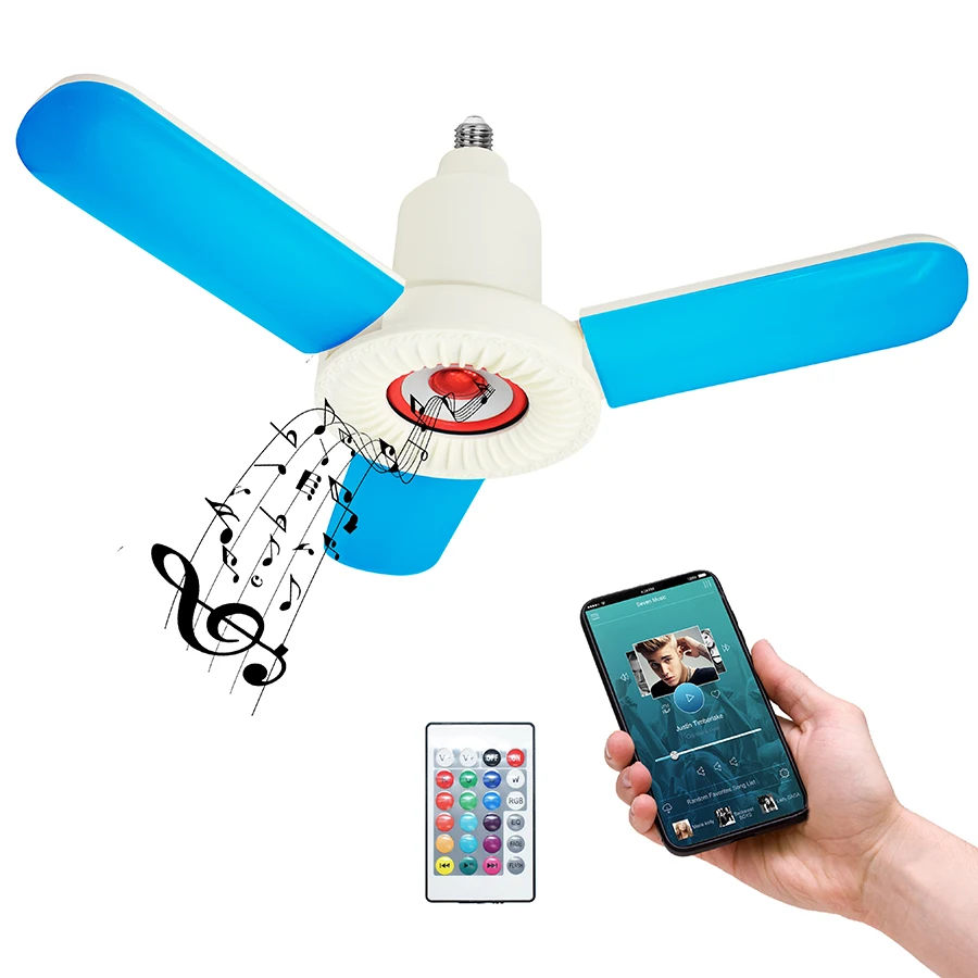 Popular Product Wireless Led Bulb Lights Music Speaker RGB Colorful Changing with Remote Control for Kids Room Bedroom