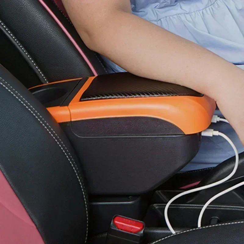 TONC Mahindra Bolero Center Console Armrest Box, with dual-layer storage, seamlessly integrated USB charging, and cup holder
