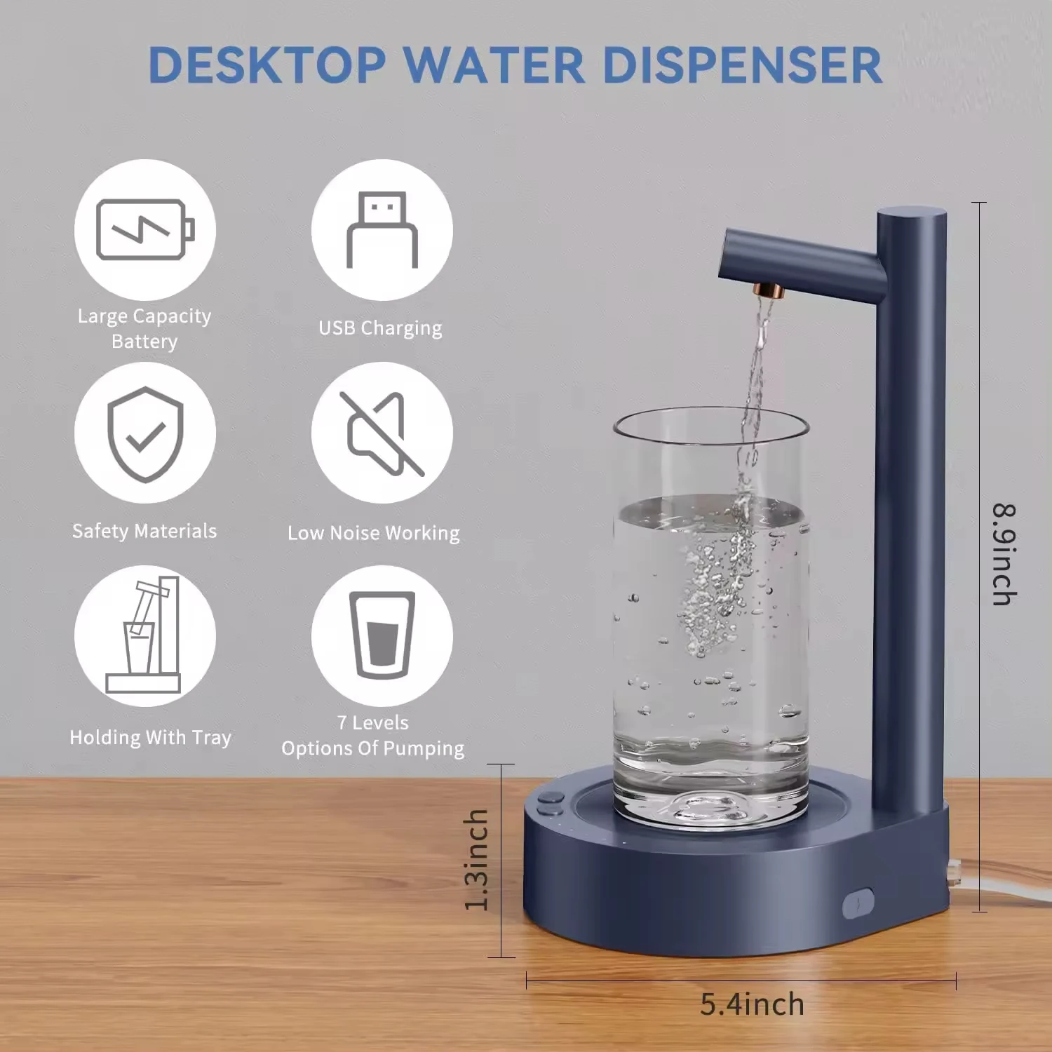 Automatic Intelligent Drinking Pump Portable USB Charging Dispenser Bottle Pumping Device Home Gadgets