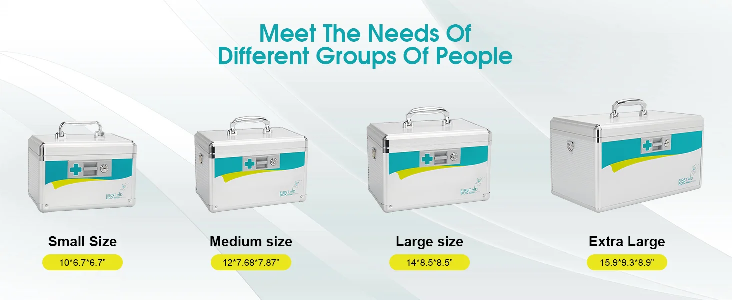 Surgical Multi Function Car Lockable Medicine Box Medicine Lock Box Empty First Aid Kit Bags Medical Box First aid kit