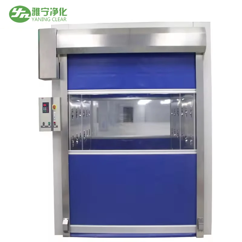 Yaning Cargo Air Shower for Warehouse Rolling Shutter Industrial Fast High Speed Factory Interior PVC Curtain Door