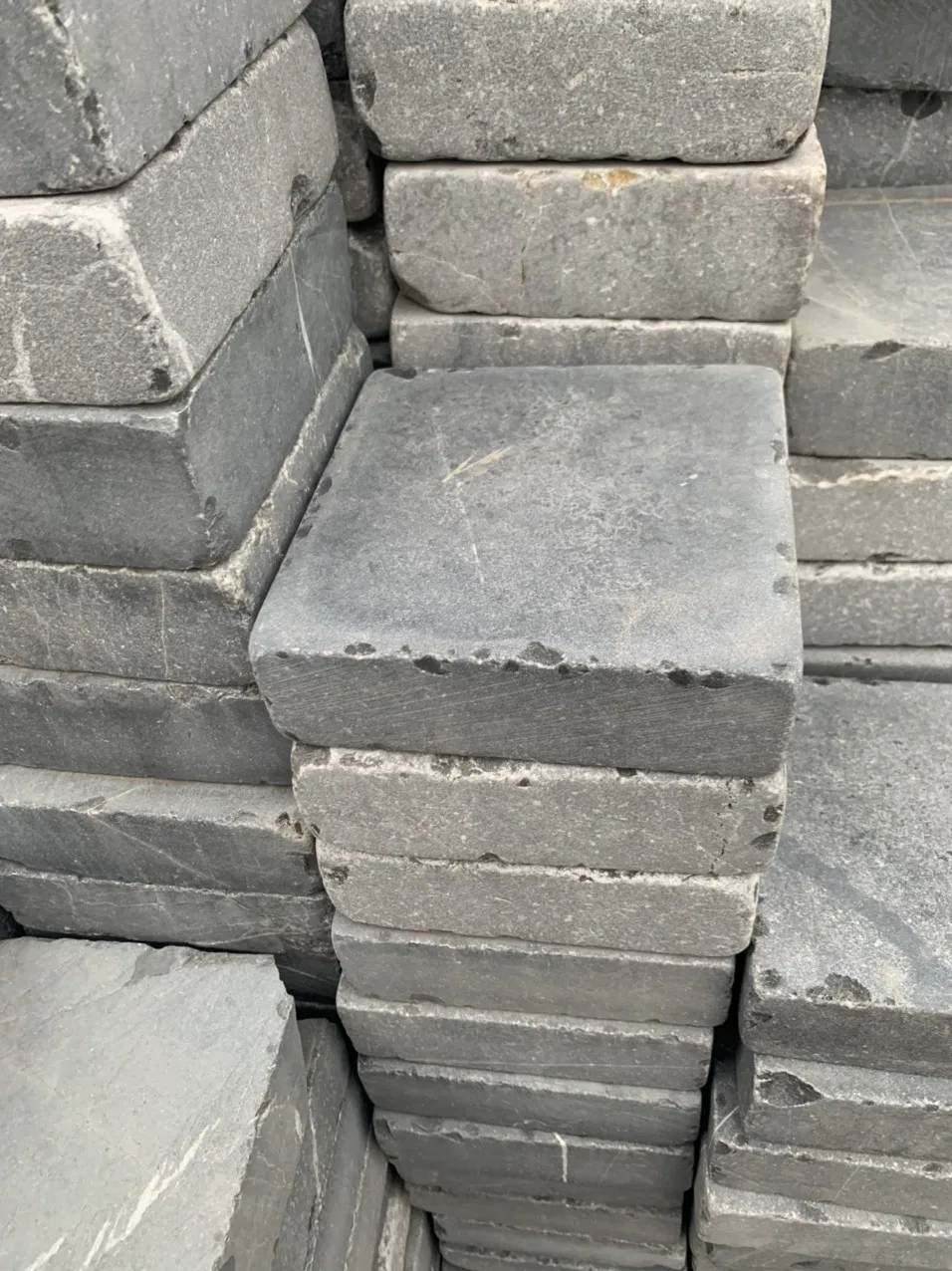 ELA StoneAsian Mid-Century Modern Mediterranean Courtyard Farmhouse Garage &Shed Flamed  Blue Limestone from Vietnam