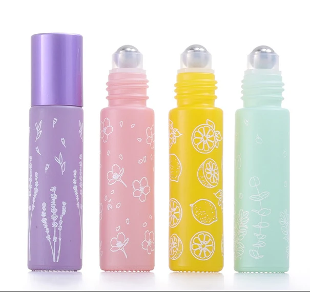 2022 10ml glass roll on bottles with stainless steel roller ball for essential oil packing free sample