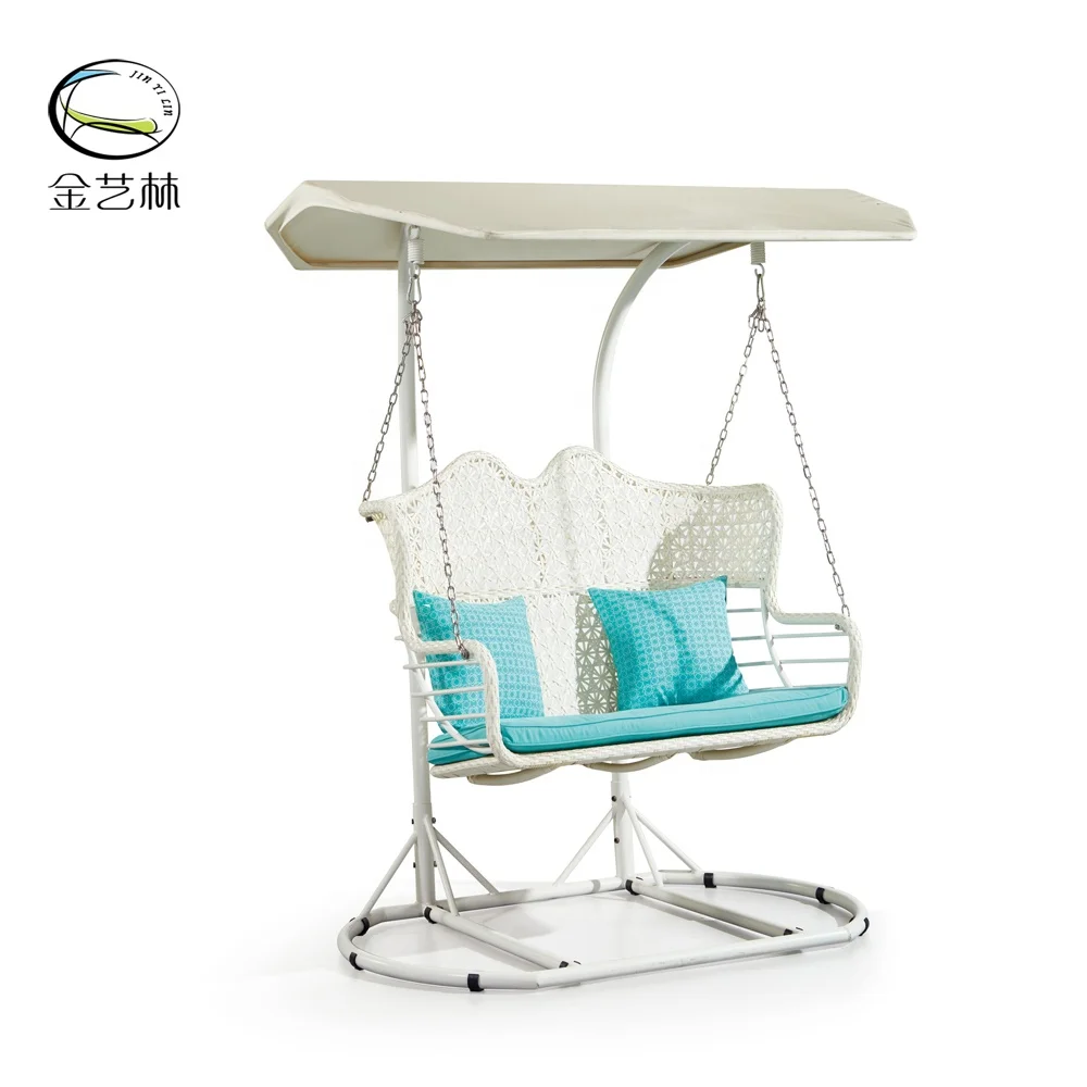 Two Person Outdoor Garden Rattan Hanging Double chair Swing