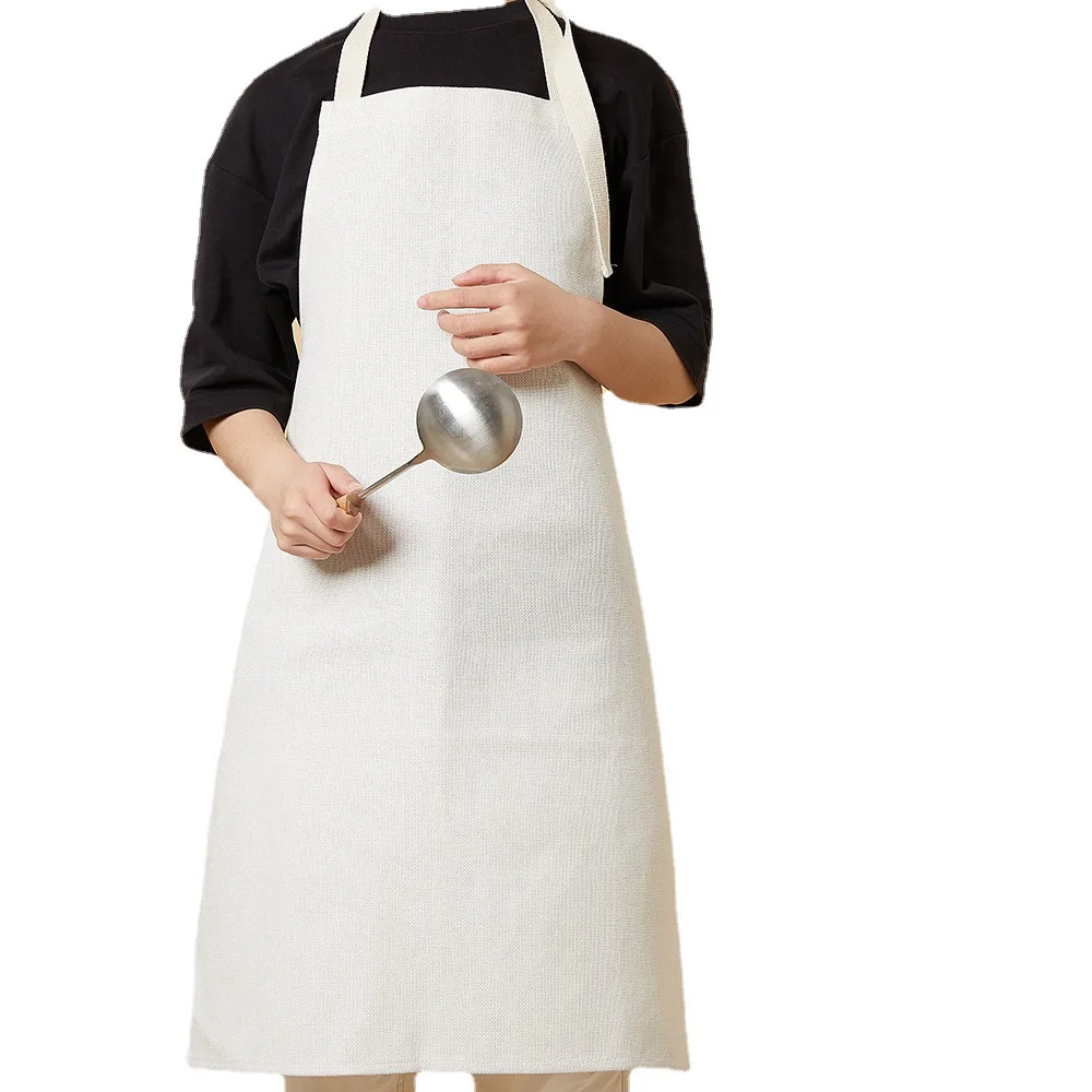 Custom Print Kitchen Cooking Apron For Chef Adult Sublimation blank Cotton Polyester Adjustable Bib Aprons with 2 Pockets