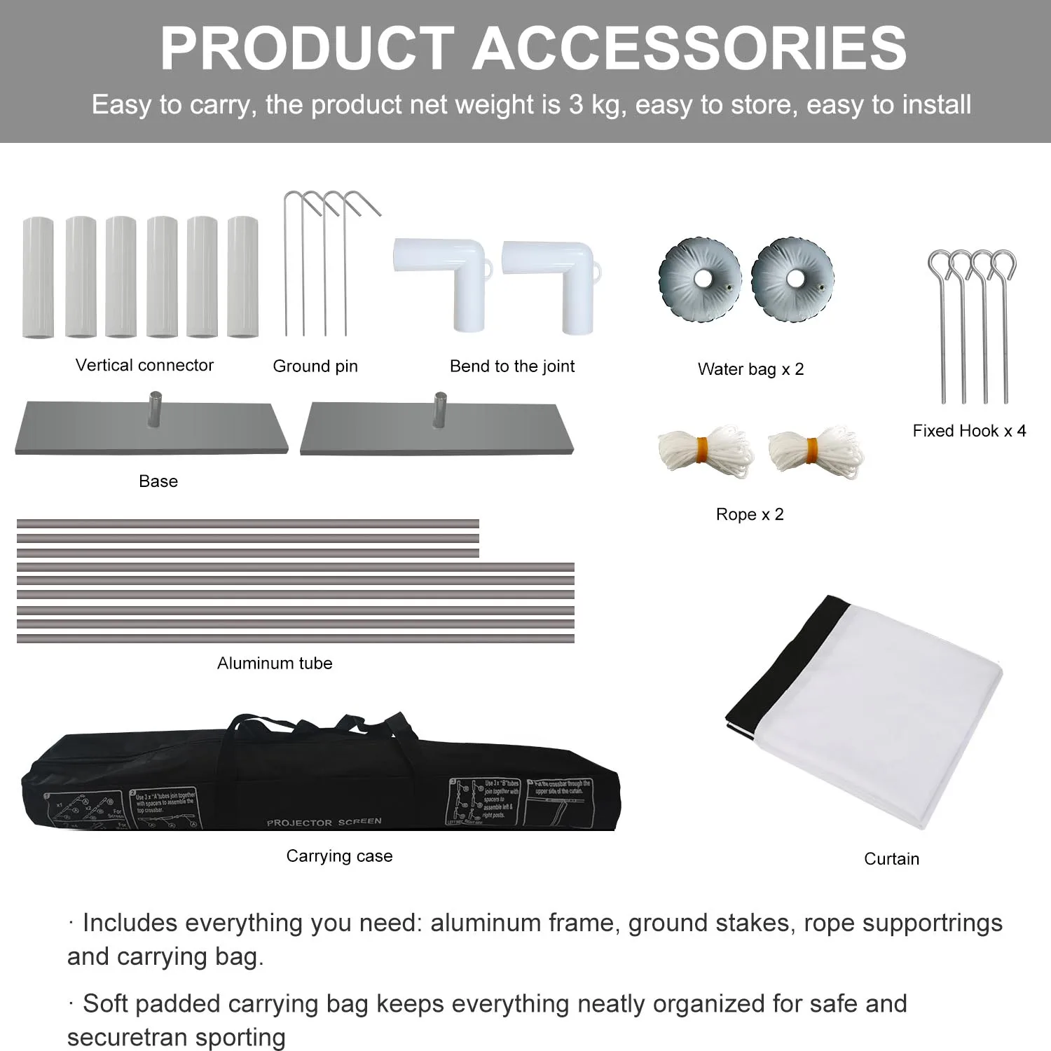 U.s. U.k. Germany Warehouse Projector 100inch 16 9 4k 3d Hd Wholesale Outdoor Travel Projector Screen Portable Projection Screen