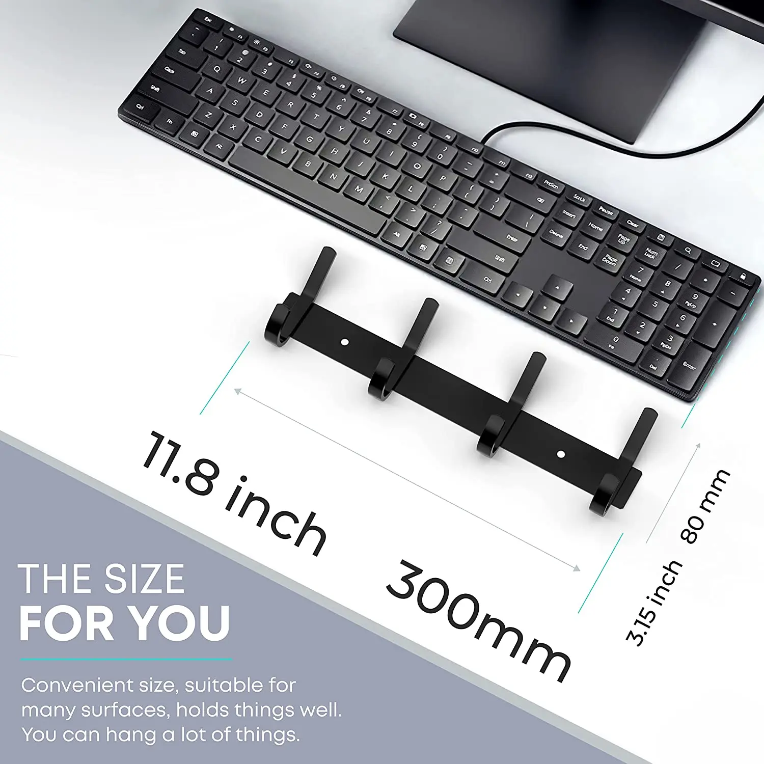 Coat Rack Wall Mounted with 4 Coat Hooks for Hanging 12 Inch Heavy Duty SUS304 Stainless Steel Coat Rack Wall Mounted