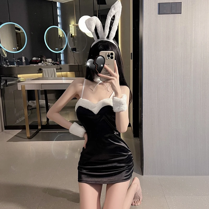 Black Bunny Sexy Cosplay Lingerie Set 2022 Underwear