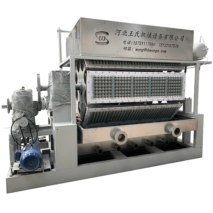 8 faces rotary new design style paper pulp egg carton / tray & fruit & coffee tray machine with 5000 pcs/hr