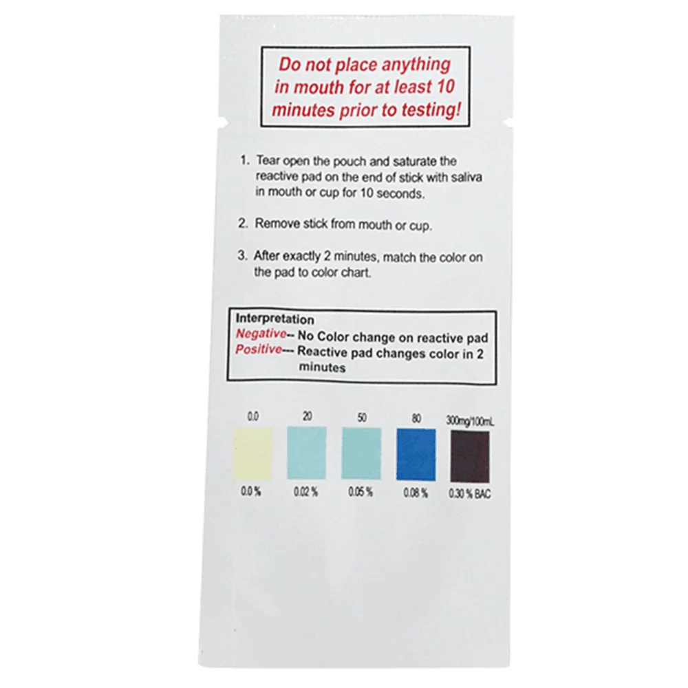 GREENWON  & AHKUCI Test Rapid Saliva Alcohol Tester Strips   PFT-69
