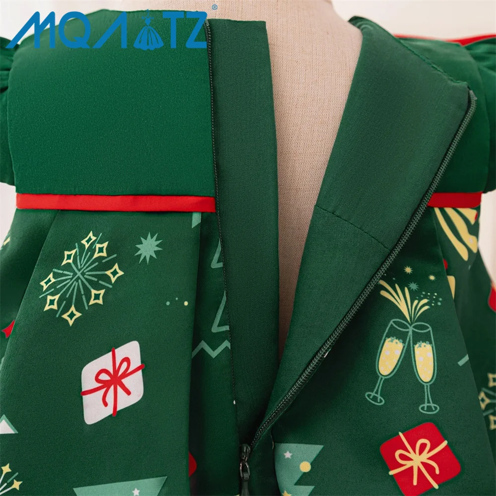 MQATZ Girls Formal Dresses Sleeveless Mini Print Design Age Group 2 Years Summer Season Christmas Party Wholesale