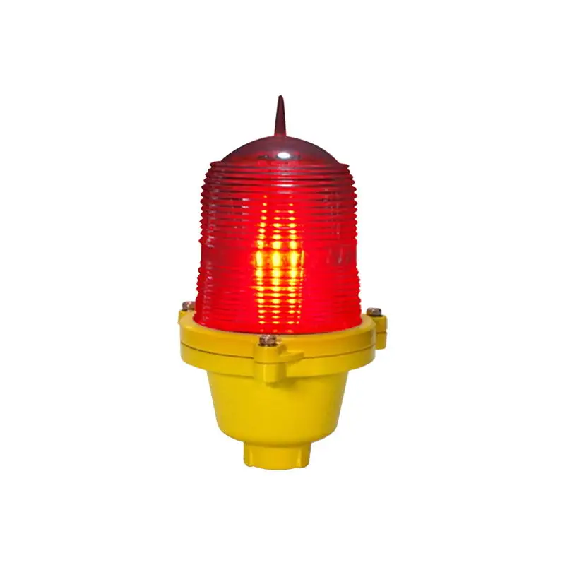 Aircraft warning lights on towers low intensity obstruction