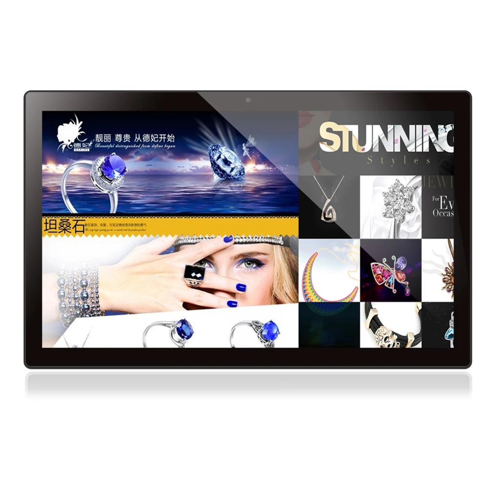 high quality 21.5'  commercial android tablets for bulk tablet advertising HDMI 10 point touchscreen digital signage display