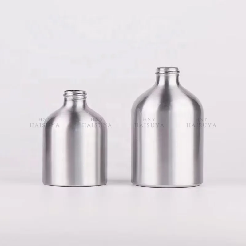 Factory Custom 250ml 300ml 500ml 16oz Lotion Aluminium Reusable Bottle For Shampoo Body Wash With Stainless Steel Pump Head