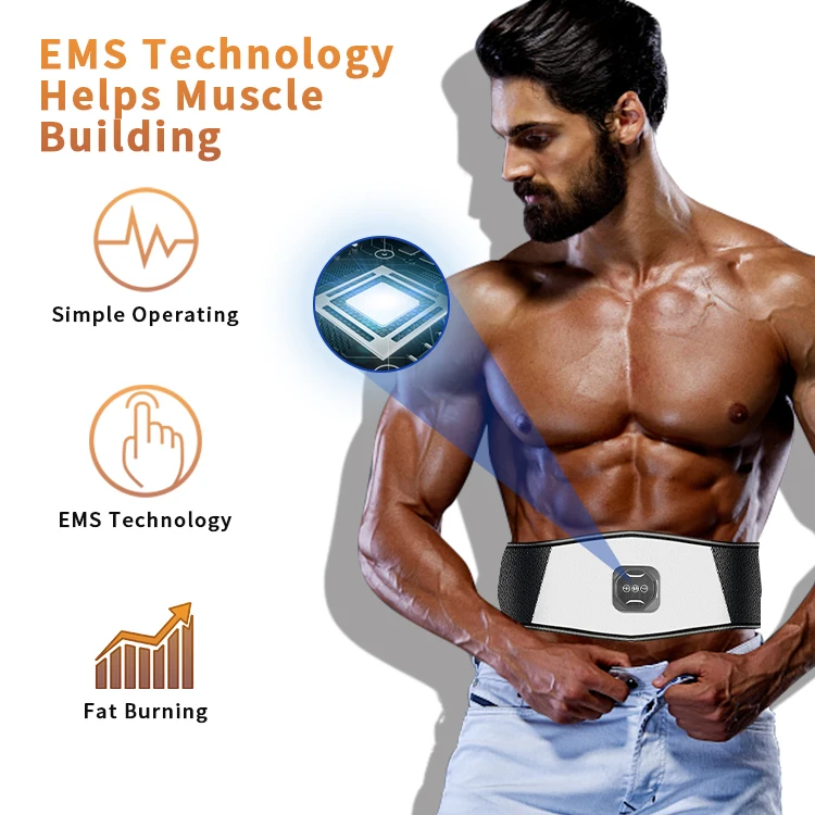 Electric Smart Tens EMS Fitness Abs Muscle EMS Abdominal Muscle building Stimulant Electronic Weight Loss Body Massage Belt
