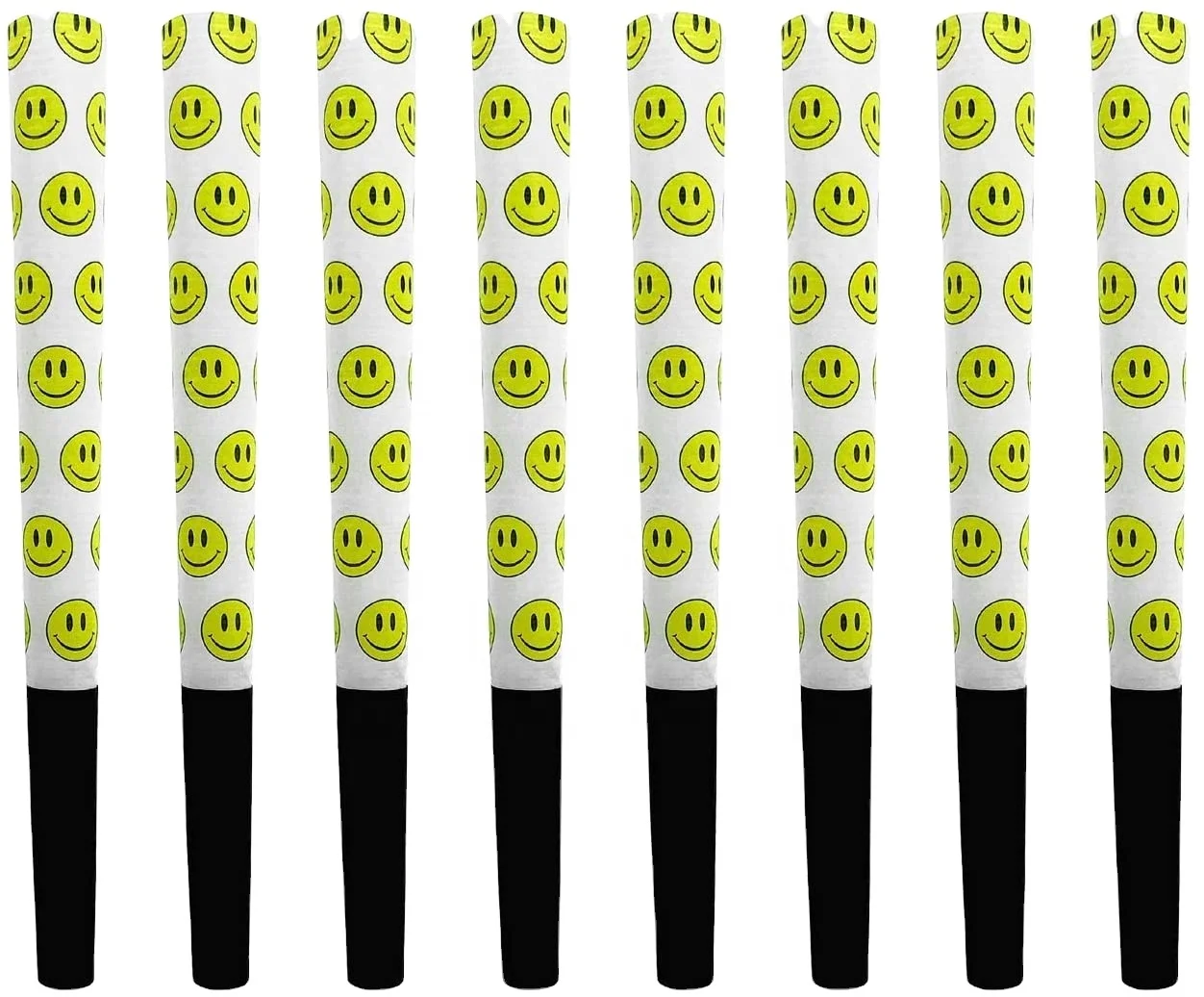 
smiling face design organic pre rolled cones 